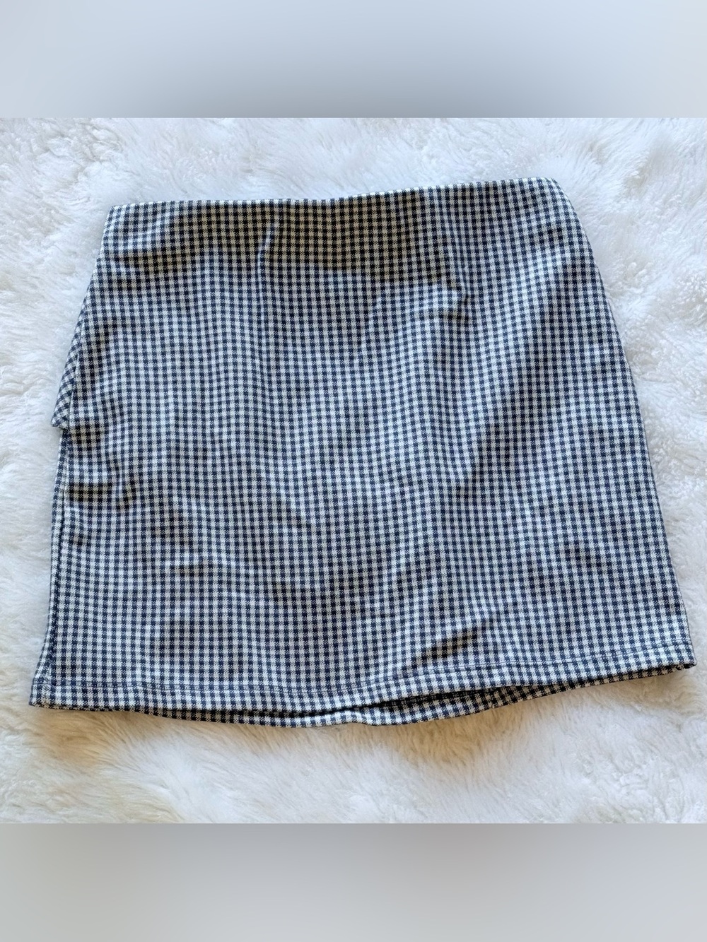 Topshop navy blue gingham ruffle mini skirt - Picture 6 of 6